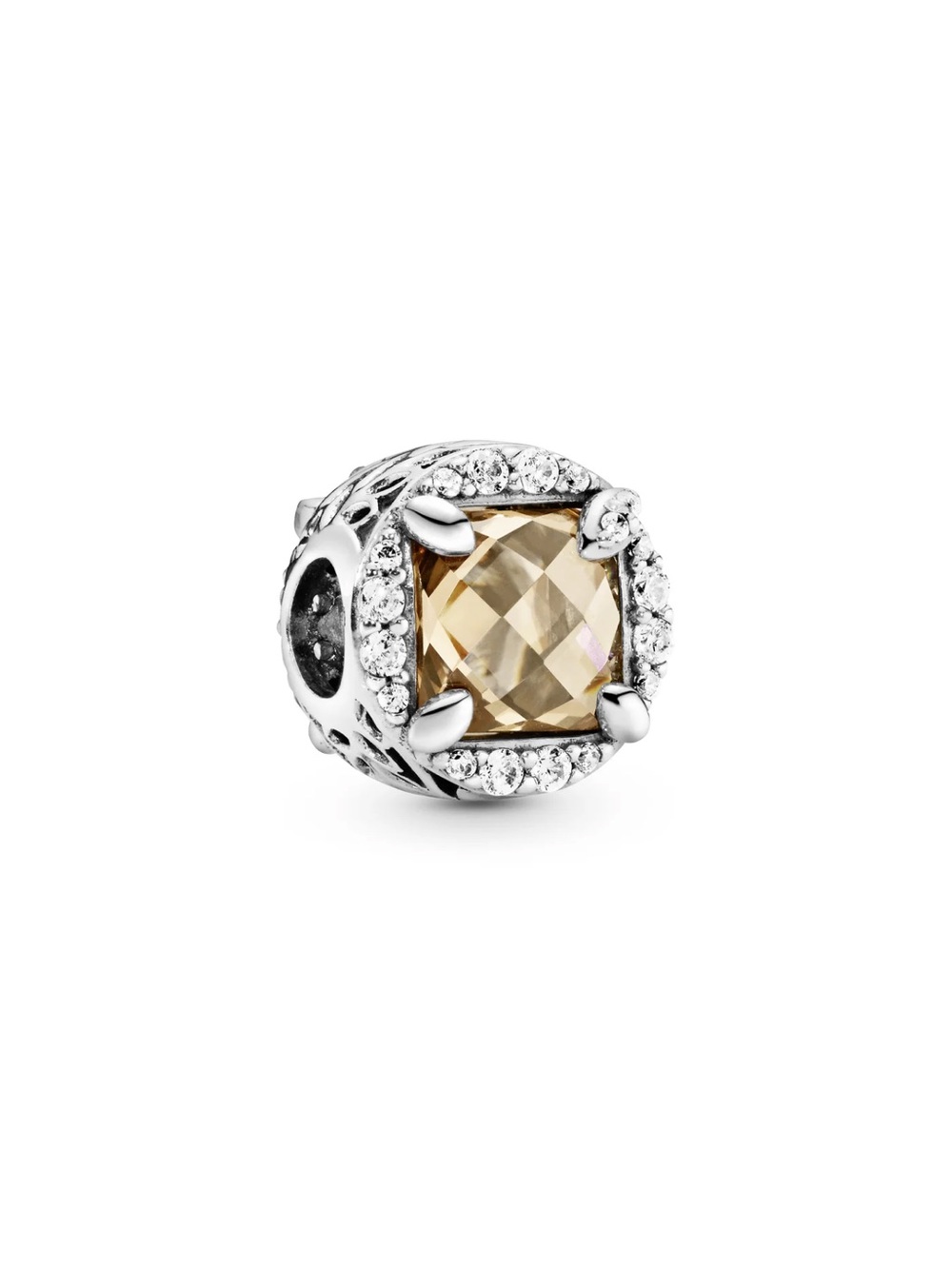 Authentic Pandora Radiant Grains of Energy  Champagne Zirconia Charm